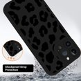 thumbnail image 4 of for iPhone 14 Pro Max Case Silicone Cute Black Leopard Print Pattern Slim Fit Cover with Cheetah Print for Women Girls Protective Phone Case for iPhone 14 Pro Max 6.7 Inch, 4 of 6