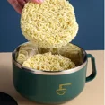 thumbnail image 3 of Cuenco para Ramen, cuenco para Fideos de acero inoxidable 304 con tapa, cuencos para fideos instantáneos resistentes al calor, vajilla de cocina, accesorios de cocina, 3 of 5
