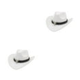 thumbnail image 2 of Decodeary Western Outback Cowboy Hat Channel Inner Cowboy Classic Hat Large Brim Provides white 2Set, 2 of 6