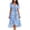 Light Blue, variant on Floral Maxi Dresses for Women Plus Size V Neck Puff Sleeve Sundress Lightweight Wrap Dress Summer Boho Sundress