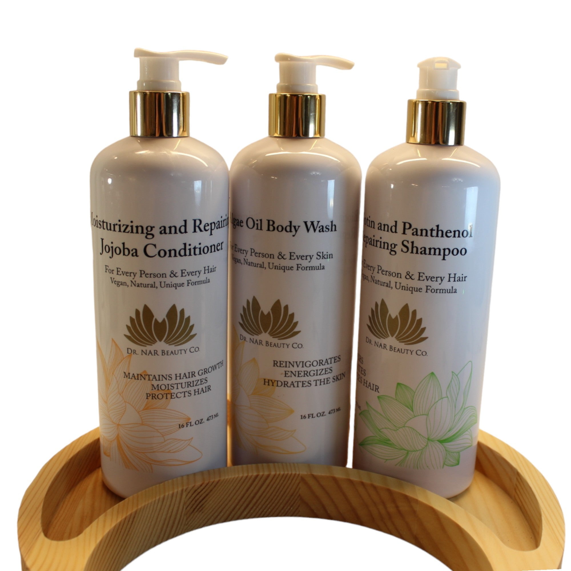 Dr. NAR Beauty Body Wash, Shampoo & Conditioner Set &ndash; Natural & Vegan Skin and Hair Care Bundle &ndash; Moisturizing, Hydrating & Nourishing &ndash; Sulfate-Free Formula,