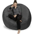 thumbnail image 2 of Theater Sacks 6-foot Memory Foam Bean Bag Chair Blue, 2 of 5