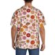 thumbnail image 3 of Balery Fall 70s Groovy Hippie Camisa Casual de Manga Corta con Botones para Hombre, Texturizada, Estilo Cubano, para Playa, Verano-Large, 3 of 5