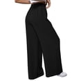 thumbnail image 2 of TANBOM Women's Wide Leg High Waist Drawstring Elastic Casual Pants Black M, 2 of 5