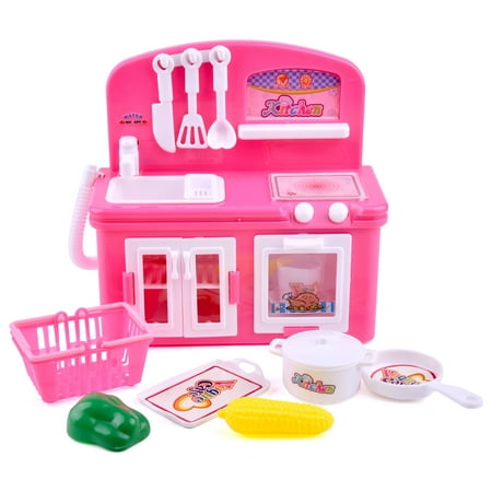 Childs Dinner - Mini Size Toy Kitchen Set Pretend Play Set with Play Food Mini Oven Cooking/Serving Lunch Dinner or Snack Tea Time for Kids F-74