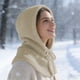 thumbnail image 5 of CaiYueKe Women's Knitted Shawl Collar Hat Winter Warm Scarf Neck Warmer Protector Fashion Versatile Layering Accessory Soft Stretchy Beanie Cap, 5 of 7