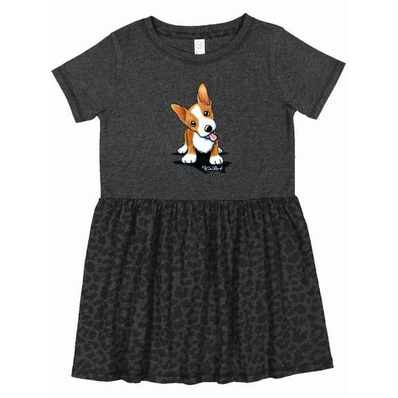 Inktastic Corgi Puppy Girls Toddler Dress