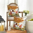 thumbnail image 4 of DaShan Fall Thanksgiving Throw Pillow Covers 18x18 Set of 2,Gnomes Pumpkins Linen Pillows Case for Bedroom Sofa Couch, 4 of 6