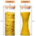 thumbnail image 2 of 2pcs Glass Spaghetti Pasta Storage Container with Lids 71oz Set of 2 Glass Jars with   Bamboo Lids Kitchen Pantry Jars, 2 of 6
