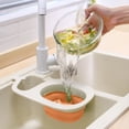 thumbnail image 1 of Cute Design Drainage Basket Multifunctional Drainage Rack, Kitchen Garbage Drainage Basket (basket Yellow, Green White, Orange White), 1 of 4