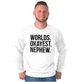 thumbnail image 5 of Worlds Okayest Nephew Aunt Uncle Joke Men's Long Sleeve Tee T Shirt Brisco Brands M, 5 of 5