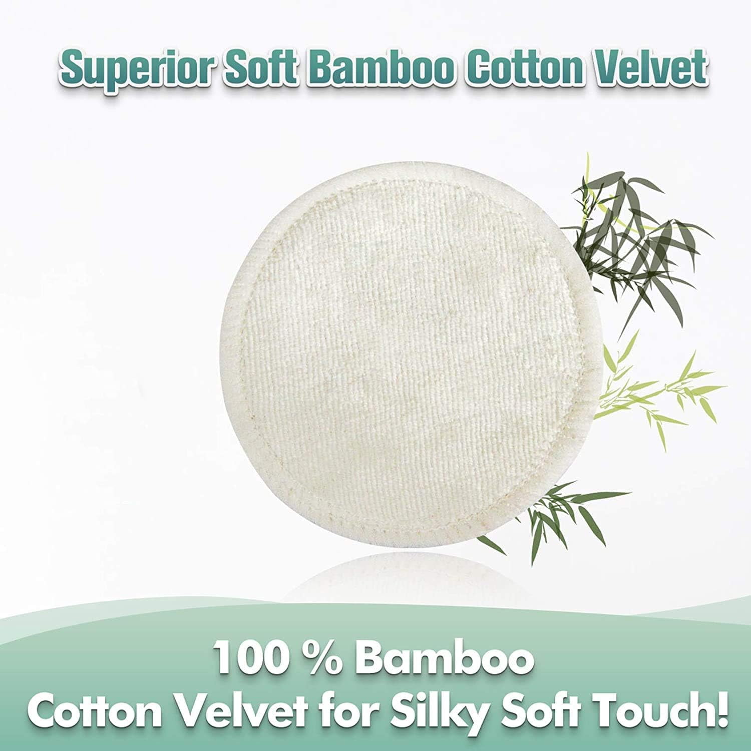 Chloven Reusable Makeup Remover Pads 24 Pack - Washable Eco-Friendly Bamboo Velour Pads for All Skin Types,Bamboo Reusable Cotton Rounds for Toner, with Cotton Laundry Bag and Round Box for Storage