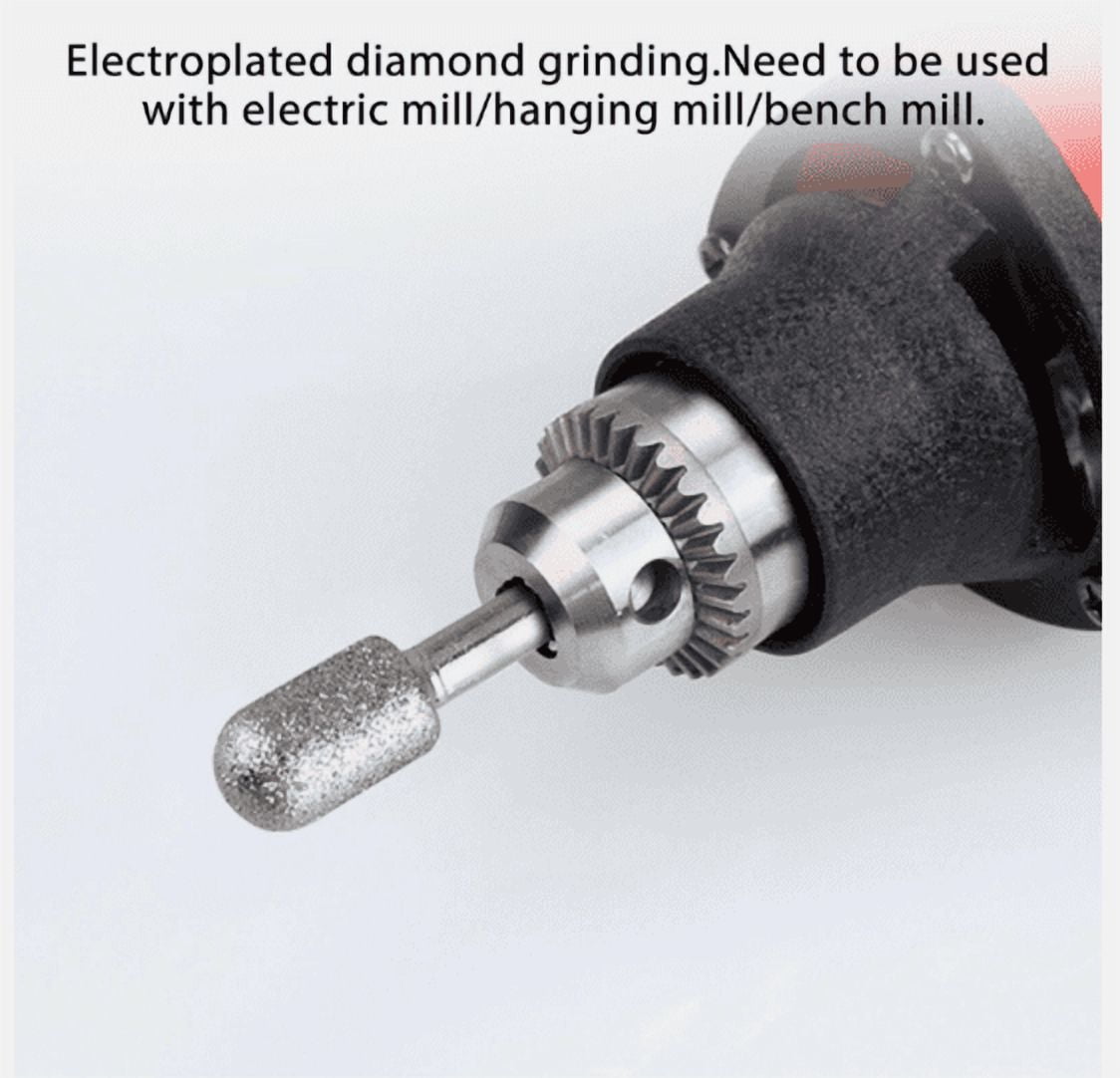 20Pcs Diamond Burr Bit Set 1/8" Shank – Cutting Carving Grinding Bits for Dremel & Rotary Tools