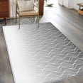 thumbnail image 2 of Modern Black Grey Area Rugs 3'x5', Washable Small Throw Rugs for Living Room Bedroom, Abstract Ombre Geometric Morocco Indoor Outdoor Rug Non-Slip Low Pile Carpet Runner Reversible Floor Mats, 2 of 8