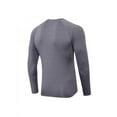 thumbnail image 3 of Man Breathable Sweat-wicking T-shirt Top Long-sleeved Stretch Tight Athletic Training Suit, 3 of 9