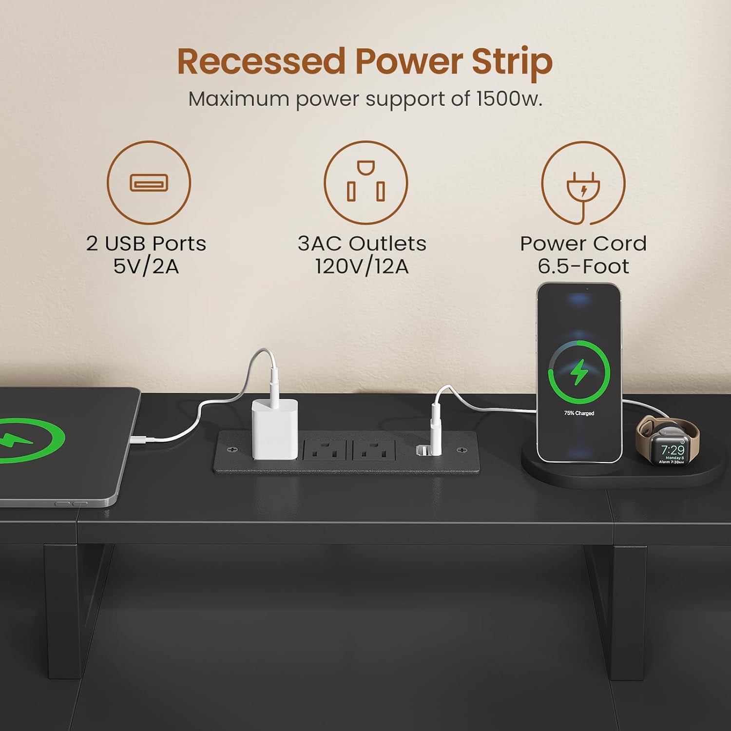 2 Person Desk with Storage, 94.5" Long Double Desk with 8 Drawers and Open Shelves, Home Office Desk with Monitor Stand and Power Outlets, Gaming Desk Dual Person Desk with LED Lights, Black