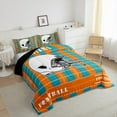 thumbnail image 3 of Erosebridal American Football Gamer Bedding Sets Queen with Comforter,Rugby City Duvet Insert,Miami Comforter Sets Queen Size For Boys,Lightweight Bedroom Decor Reversible,3pcs, 3 of 7