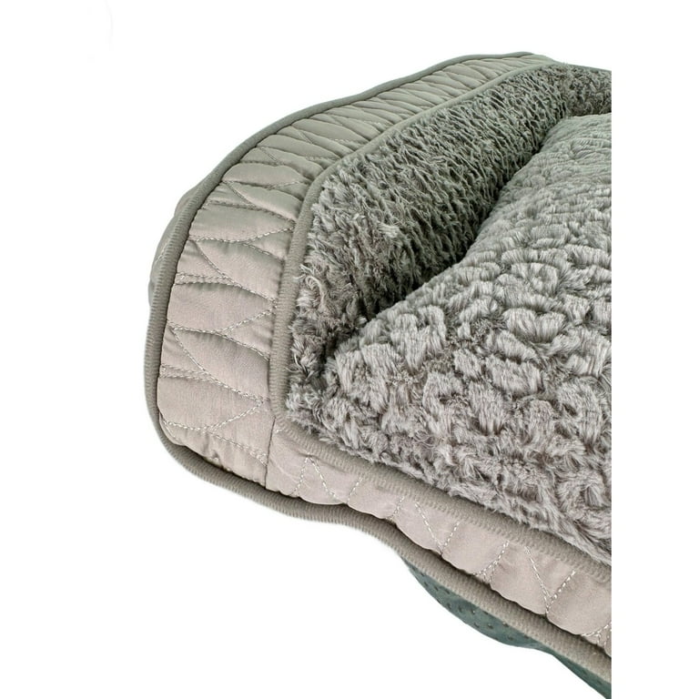 Celebrity Pet Luxury Pet Bed with Memory Foam Gray Medium 31 W x 22 D x 7 H Walmart