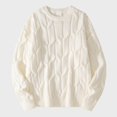 thumbnail image 3 of Ceisia Men's Fall/Winter Gift Casual Solid Color Knitted Fabric Round Neck Long Sleeve Sweater - Comfortable Daily Outdoor Wear, 3 of 5