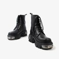 thumbnail image 2 of Women's Punk Style Ankle Bike Wool Platform Shoe, 2 of 5