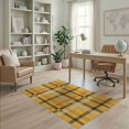 thumbnail image 2 of ODIKA 4'x6' Yellow Vibrant Classic Tartan Design Washable Area Rug Elegant Plaid with Timeless Appeal for Any Decor for Home Office, Under Desk, Non-Slip Chair-Friendly, Flatwoven, 2 of 7