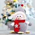 thumbnail image 1 of Plush Christmas Snowman Ornaments Xmas Decorations Hand Made Santa Claus Snowman Dolls For Holiday Party Festival Fireplace Home Decor Christmas Gift, 1 of 6
