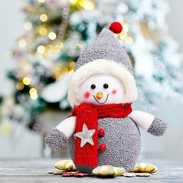 Juguetes de piscina, juguetes para bebés, juguetes para niños pequeños, adornos navideños de muñeco de nieve de peluche, decoraciones navideñas, muñecos de nieve de Papá Noel hechos a mano para fiesta