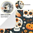 thumbnail image 2 of Halloween Skull Pumpkin Hat Dish Drying Mat for Kitchen Counter 16x18 In Absorbent Microfiber Reversible Mats Dish Drainer Protector Rack Pad for Coffee Bar Table, 2 of 7