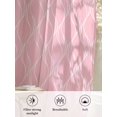 thumbnail image 6 of Sheer Curtains 63 Inch Length 2 Panels Set for Bedroom, Pink White Stripes Semi Sheer Curtains for Windows, Simple Geometric Modern Monochrome Voile Window Treatments Rod Pocket Curtain, 6 of 7