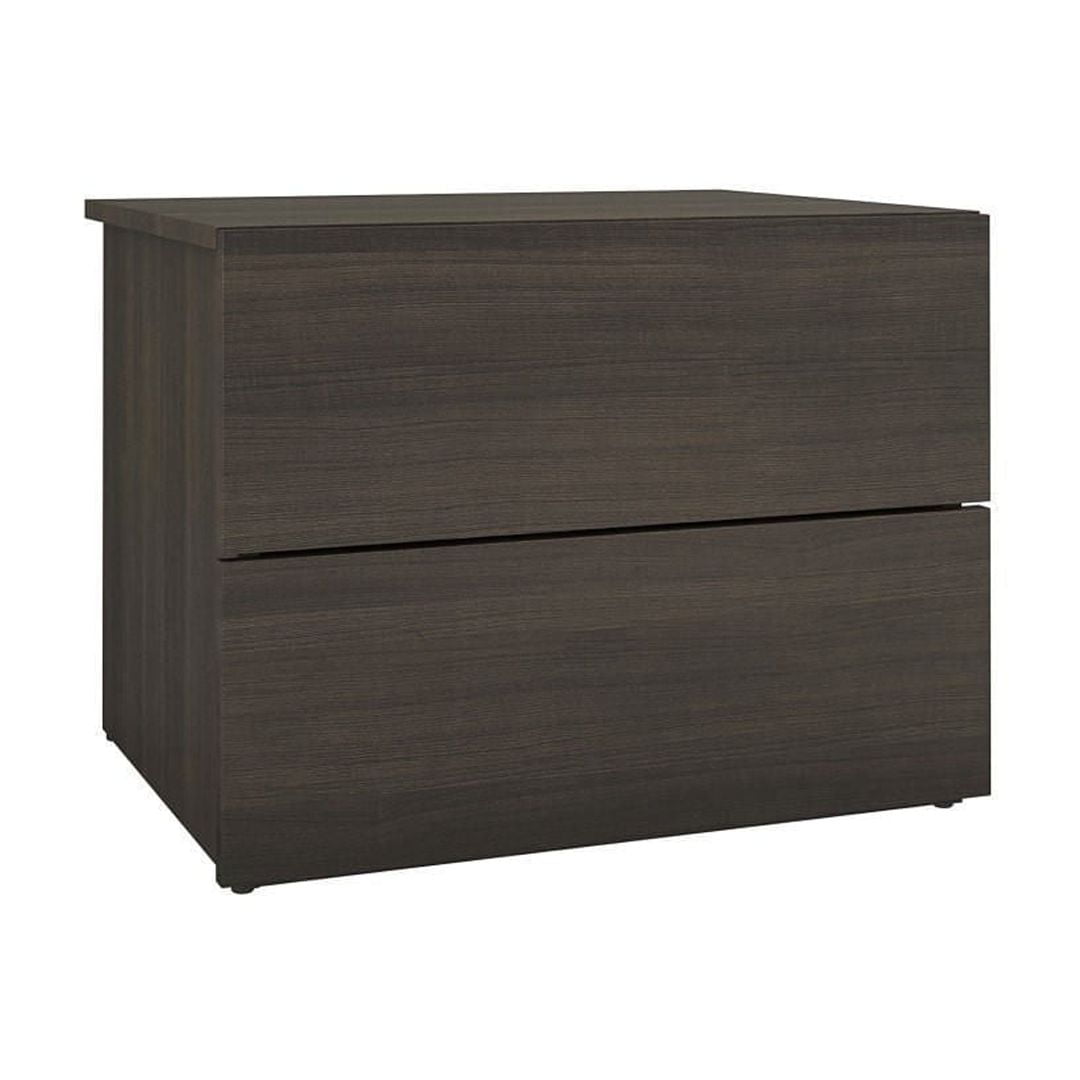 Nexera ensemble de chambre à coucher 3 pièces Icon, Ébène et Blanc