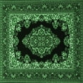 thumbnail image 1 of Ahgly Company Indoor Square Medallion Emerald Green Traditional Area Rugs, 8' Square, 1 of 4