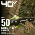 thumbnail image 3 of Greenworks 40V 8" Cordless Pole Saw with 2.0 Ah Battery and Charger Gen II 1403702, 3 of 12