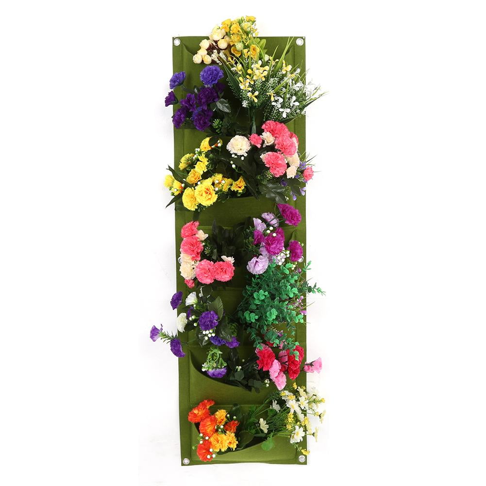 New 18 Pockets Vertical Hanging Wall Garden Balcony Plant Grow Planting Bag 