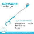 thumbnail image 2 of Brushee 3-in-1 Disposable Mini Toothbrush and Travel Toothbrush, 72-Pack, 2 of 4