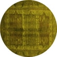 thumbnail image 1 of Ahgly Company Indoor Round Oriental Yellow Industrial Area Rugs, 6' Round, 1 of 4