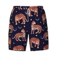 thumbnail image 4 of Lsque Mens Swim Trunks Leopard Print Pattern - Bathing Suit Compression Liner - Beach Swim Shorts Swimwear - (S-3XL) - Stretch Quick Dry -Medium, 4 of 9