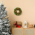 thumbnail image 4 of EWASWON Christmas 11.8 Inch Pre-lit Christmas Wreath, Artificial Green LED Lighted Wreath, Door Hanging Holiday Decoration, 4 of 6