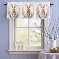 thumbnail image 4 of Valance for Windows,Spring Easter Egg Cute Bunny Valances Curtain Rod Pocket Valance for Kitchen Bedroom Living Room Bathroom,Farmhouse Wild Flower Short Curtains Window Treatment 42x12in, 4 of 9