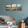thumbnail image 2 of 3 Pieces Beach Canvas Wall Art, Ocean Landscape Canvas Print Artwork Framed Set for Living Room, Bathroom (12x16 Inch x3pcs)…, 2 of 6