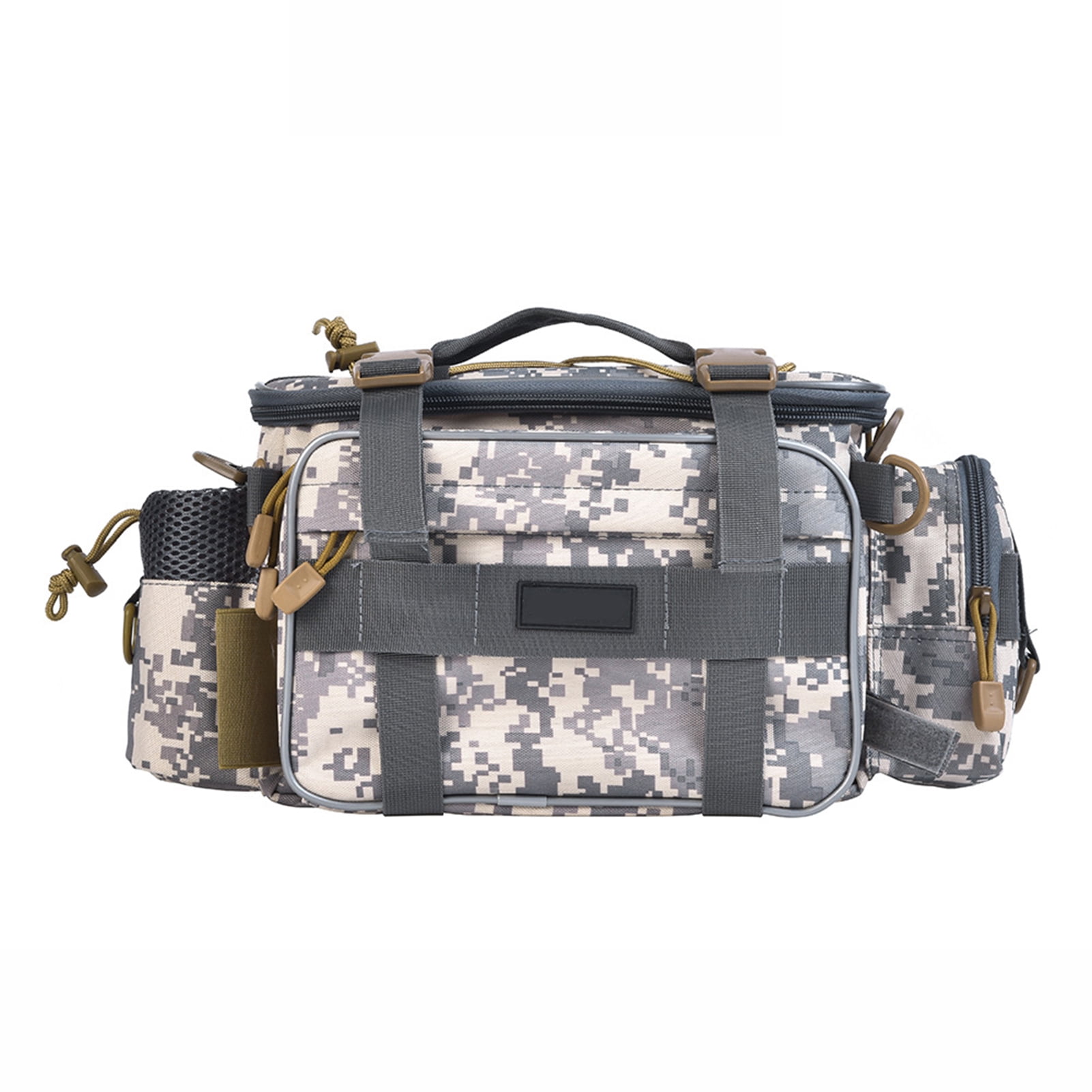 SPRING PARK Carp Sea Fly Fishing Tackle Fishing Lures Reel Storage Bag Pack Carryall Waist Single Shoulder Bag Waterproof