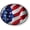 Flexible, variant on BestLicensePlateFrames US American Flag Tattered 3D Domed CAR Emblem Badge Sticker Chrome Metal Round Bezel