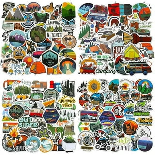 Waterproof Outdoor Hiking Camping Adventure Stickers for Water