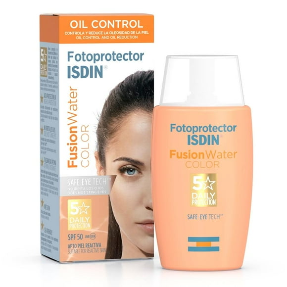 Fotoprotector facial Isdin Fusion Water FPS 50 color medio 50 ml