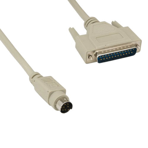 Kentek 50 Feet FT Mini DIN6 MDIN6 PS/2 Keyboard Mouse Cable Cord 28 AWG Molded 6 Pin Male to Male M/M for PC Mac Linux 