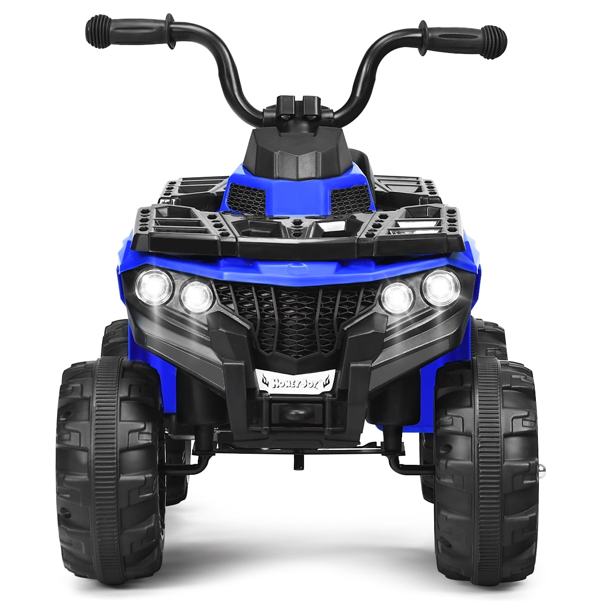 6V Electric Kids Ride On ATV Quad Treaded Tires LED Lights 4 Wheeler Mini Vehicle Car High/Low Speeds White