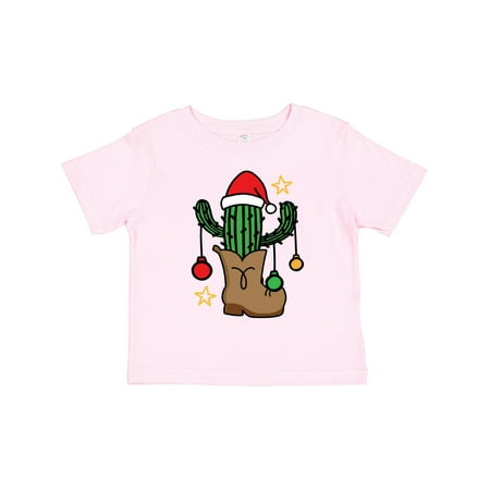 

Inktastic Christmas Cowboy Cactus Gift Toddler Boy or Toddler Girl T-Shirt