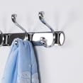 thumbnail image 4 of REGALWOVEN 10" Dual 3 Hooks Coat Rack Wall Hooks Coat Hooks Silver Tone,Plating, 4 of 6