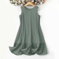 thumbnail image 5 of ASEIDFNSA Women Sleeveless Tank Dress Crew Neck Ruffle Hem Casual Mini Sundress, 5 of 5