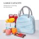 thumbnail image 5 of Fotbe Light Blue Marble Bolsa de Almuerzo con Estampado, Lonchera Aislada, Contenedor de Comida Reutilizable Tipo Cooler a Prueba de Fugas, 5 of 6