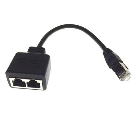 Ethernet Splitter RJ45 1 Male to 2 Female LAN Ethernet Splitter GX ew Cable O9C4